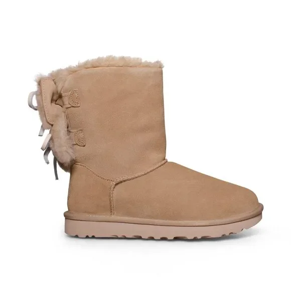 UGG Classic Double Bow Short Mustard Seed Boots Women's